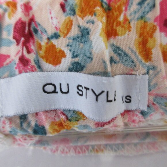 Tween Girls Skort Skater Style Skirt w/Built In Shorts Size XS Pink Multi Floral - Picture 3 of 8